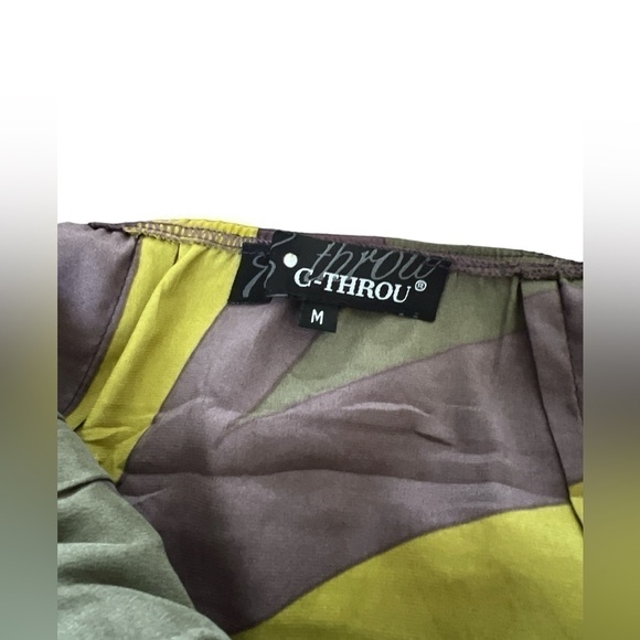 C- Throu Silk Metallic  Halter Neck  Sleeveless Maxi Dress Gown - Picture 5 of 6